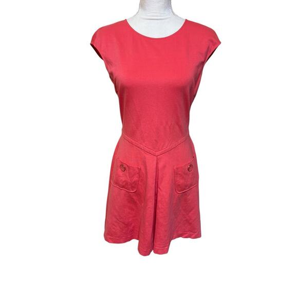 Ted Baker Harmia Coral Pocket Button Fit and Flare Mini Dress - 2 / US 4 - Picture 2 of 11